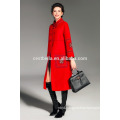 Elegant Long Overcoat for Women Cashmere Grey Woolen Coat